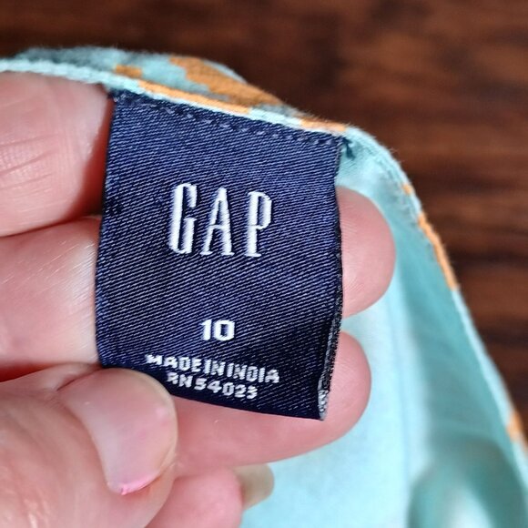 Vintage Gap Halter Dress Womens 10 Mini Sun Dress Floral Flowy Beachy Coastal - Picture 7 of 10